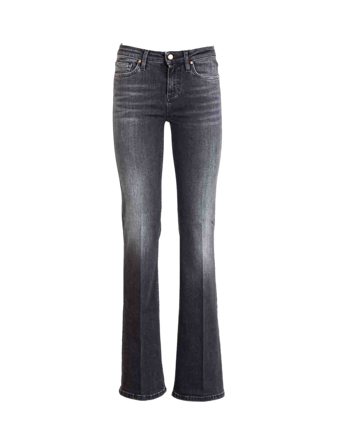 shop DON THE FULLER Saldi Jeans: Don The Fuller jeans "Breda" a zampa.
Elasticizzato.
Modello 5 tasche.
Passanti per cintura.
Vita alta.
Chiusura con zip e bottone.
Composizione: 98% Cotone 2% Elastan.
Fabbricato in Italia.. BREDA DTF FW1802-G number 2646804